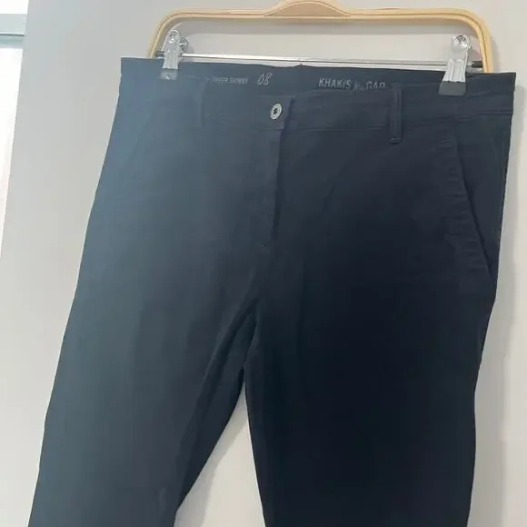 Gap Black Super Skinny Khaki Pants Size 8 - Picture 3 of 4